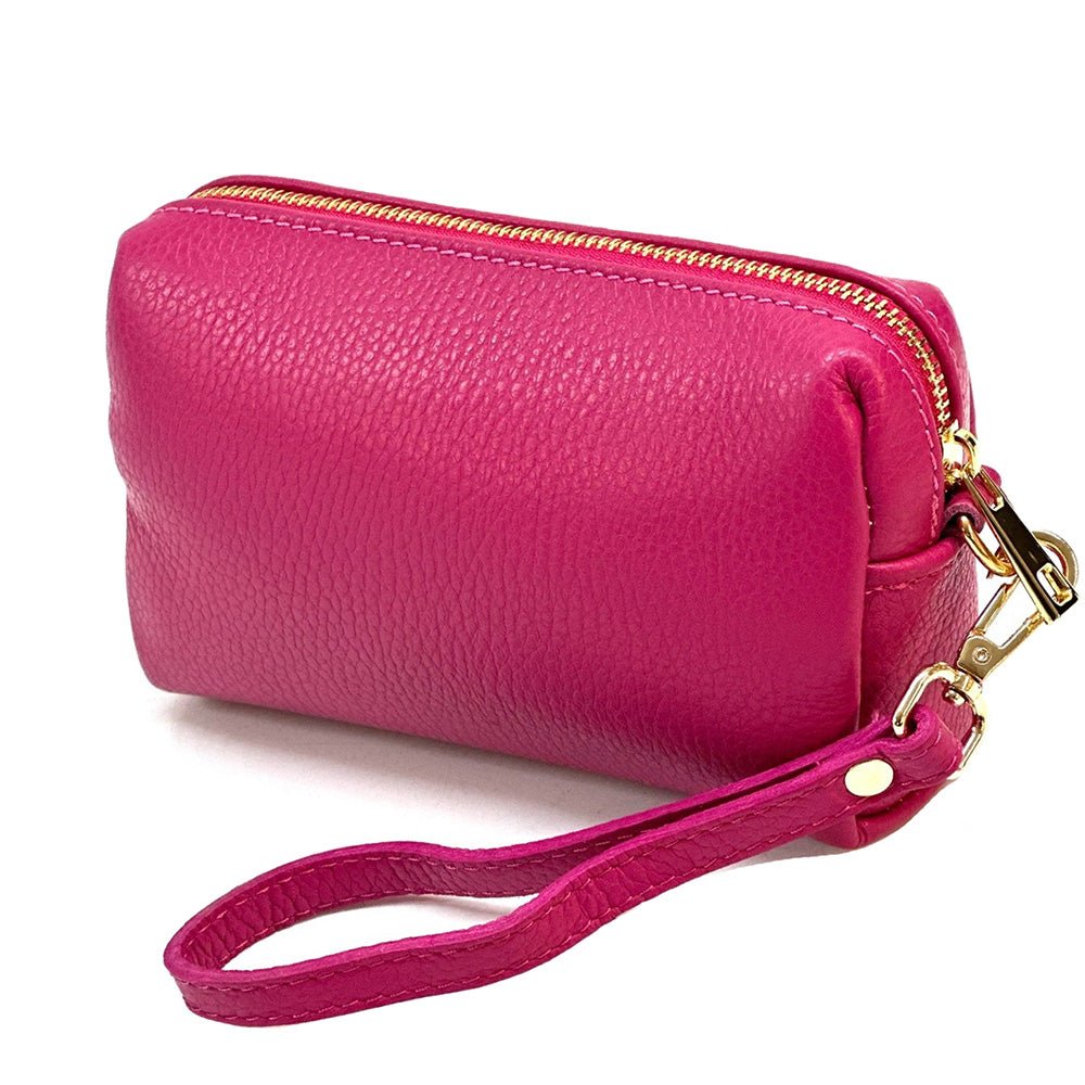 Isadora Italian Leather Wristlet – Elegant Everyday Wrist Bag for Women - Leather Italiano