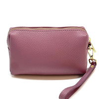 Isadora Italian Leather Wristlet – Elegant Everyday Wrist Bag for Women - Leather Italiano