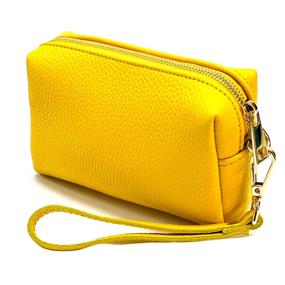 Isadora Italian Leather Wristlet – Elegant Everyday Wrist Bag for Women - Leather Italiano