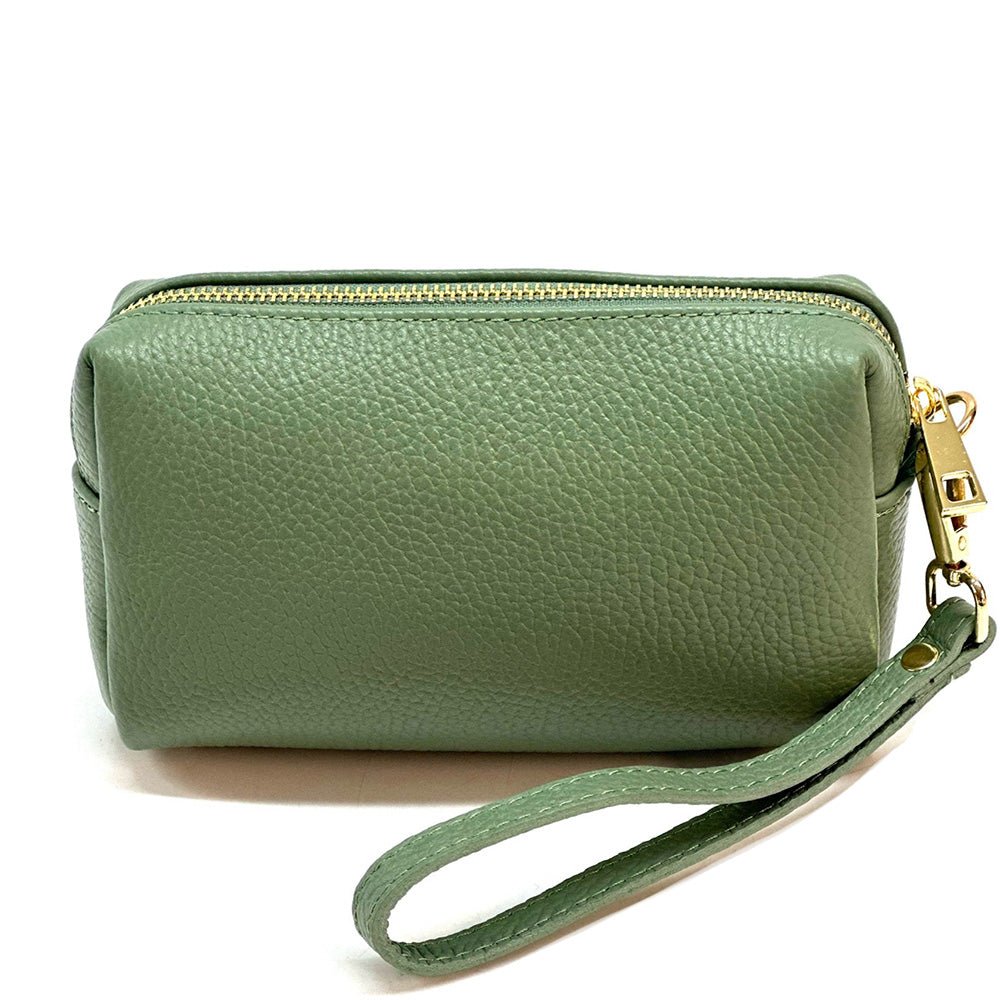 Isadora Italian Leather Wristlet – Elegant Everyday Wrist Bag for Women - Leather Italiano