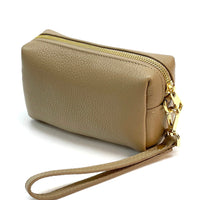 Isadora Italian Leather Wristlet – Elegant Everyday Wrist Bag for Women - Leather Italiano