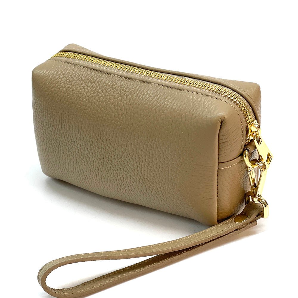 Isadora Italian Leather Wristlet – Elegant Everyday Wrist Bag for Women - Leather Italiano