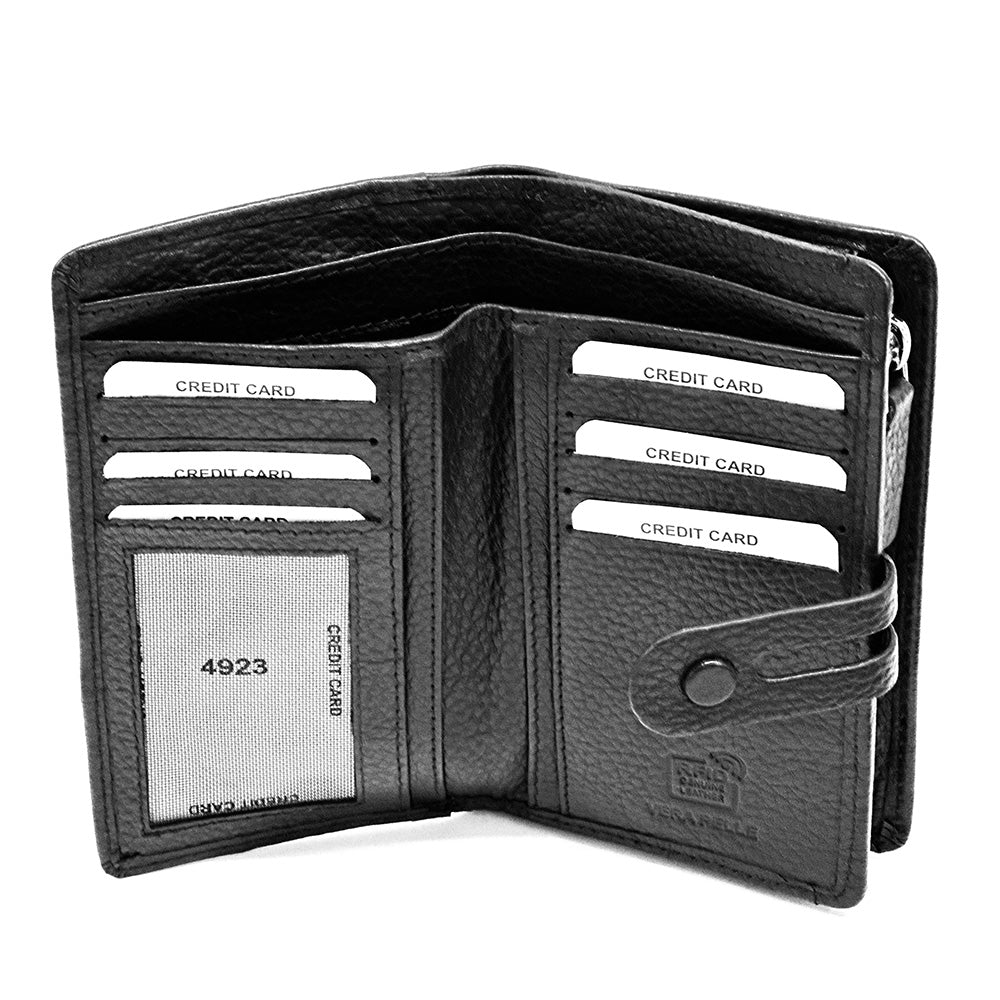 Isotta Leather Wallet – Compact Italian Elegance with RFID Protection - Leather Italiano