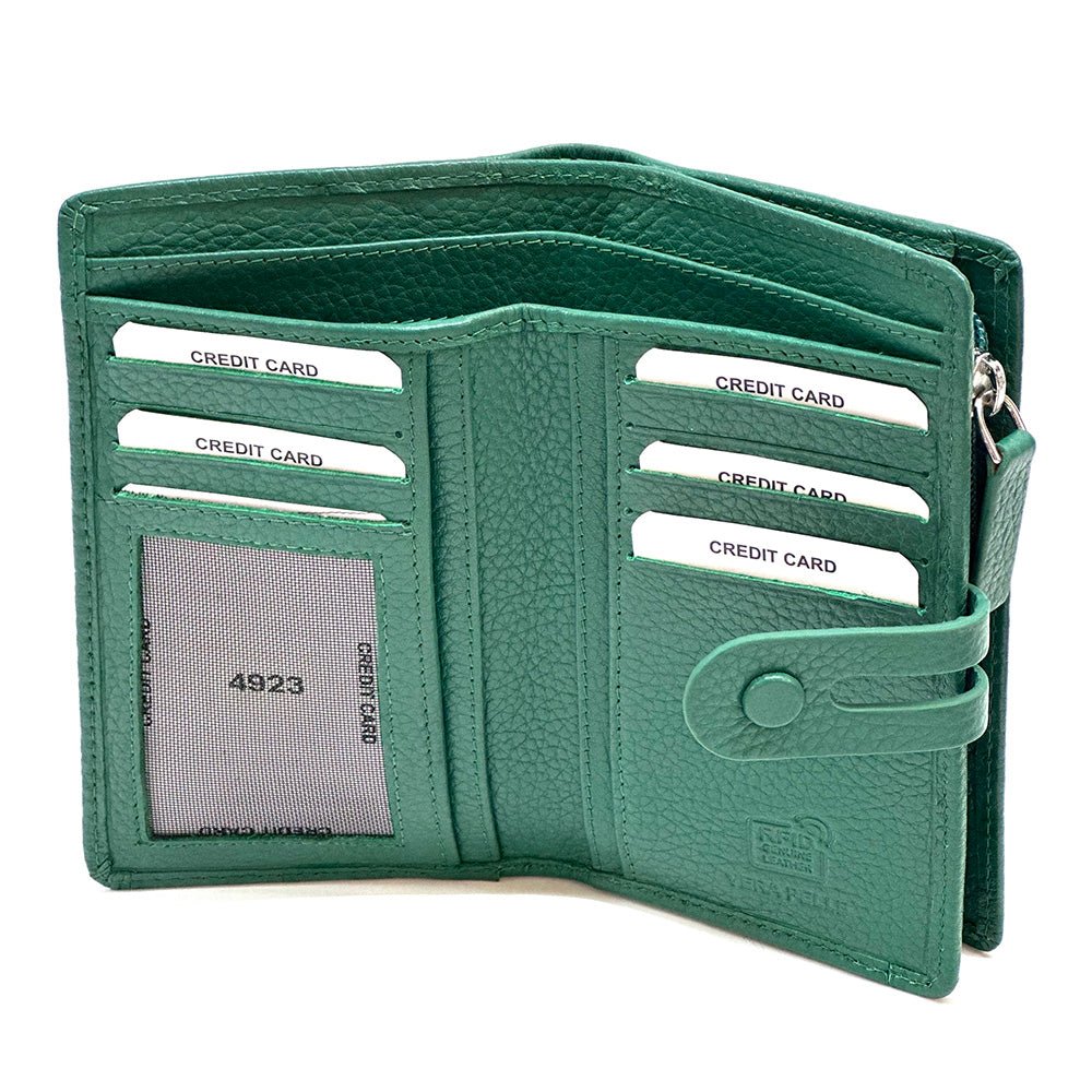 Isotta Leather Wallet – Compact Italian Elegance with RFID Protection - Leather Italiano