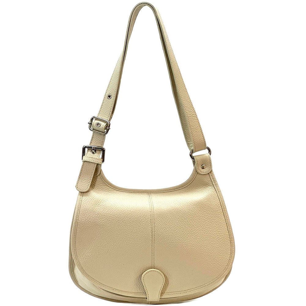 Italian Leather Crossbody Bag - Stella Minimalist Chic - Leather Italiano