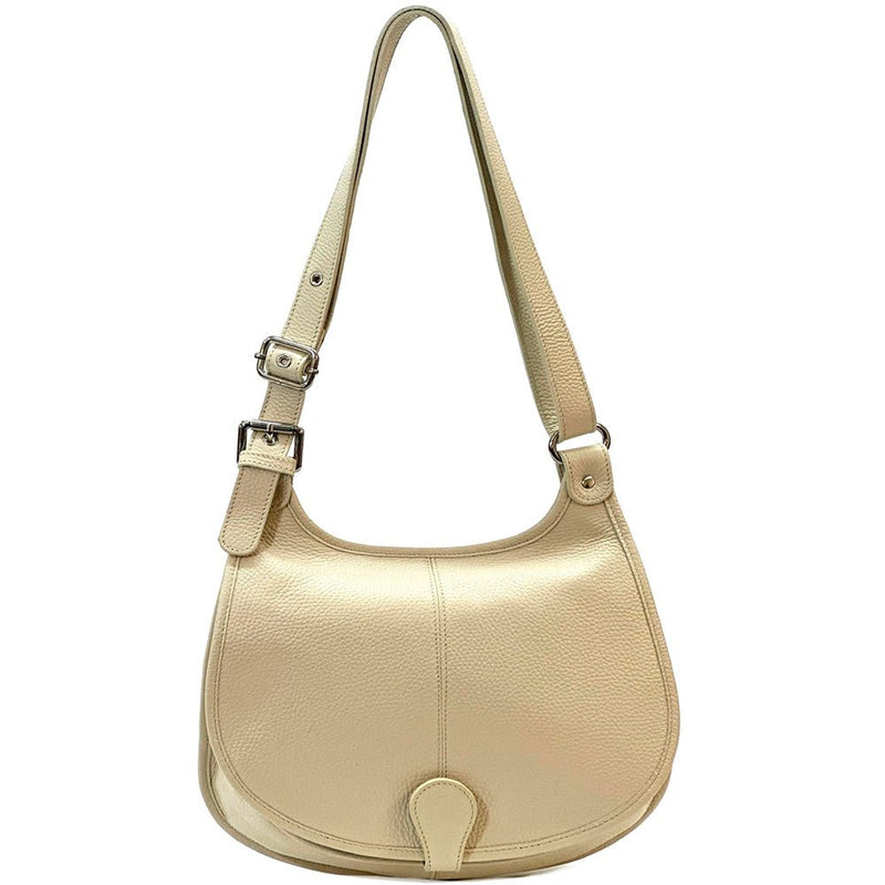 Italian Leather Crossbody Bag - Stella Minimalist Chic - Leather Italiano
