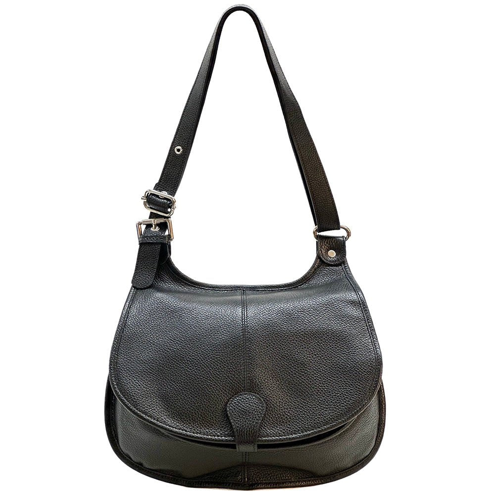 Italian Leather Crossbody Bag - Stella Minimalist Chic - Leather Italiano