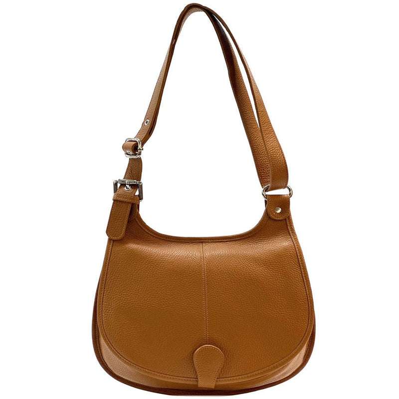 Italian Leather Crossbody Bag - Stella Minimalist Chic - Leather Italiano