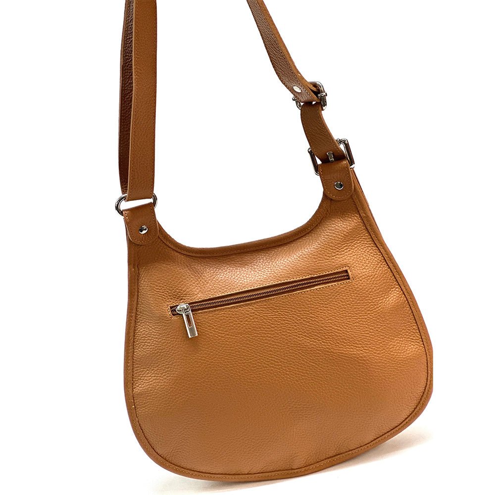 Italian Leather Crossbody Bag - Stella Minimalist Chic - Leather Italiano