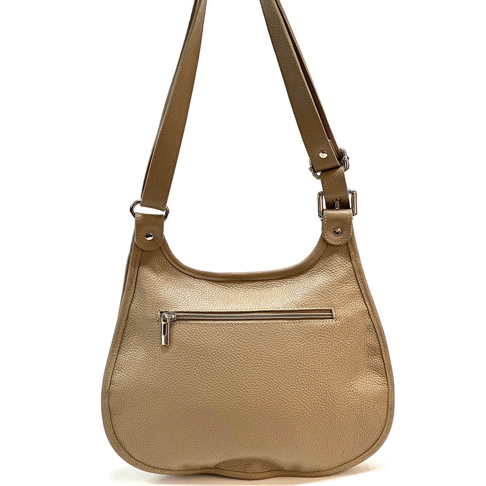 Italian Leather Crossbody Bag - Stella Minimalist Chic - Leather Italiano