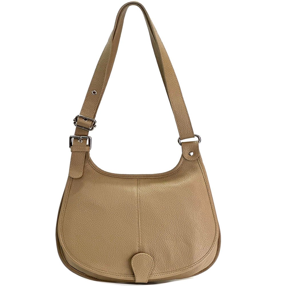 Italian Leather Crossbody Bag - Stella Minimalist Chic - Leather Italiano