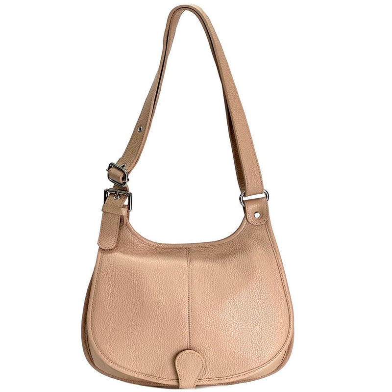 Italian Leather Crossbody Bag - Stella Minimalist Chic - Leather Italiano