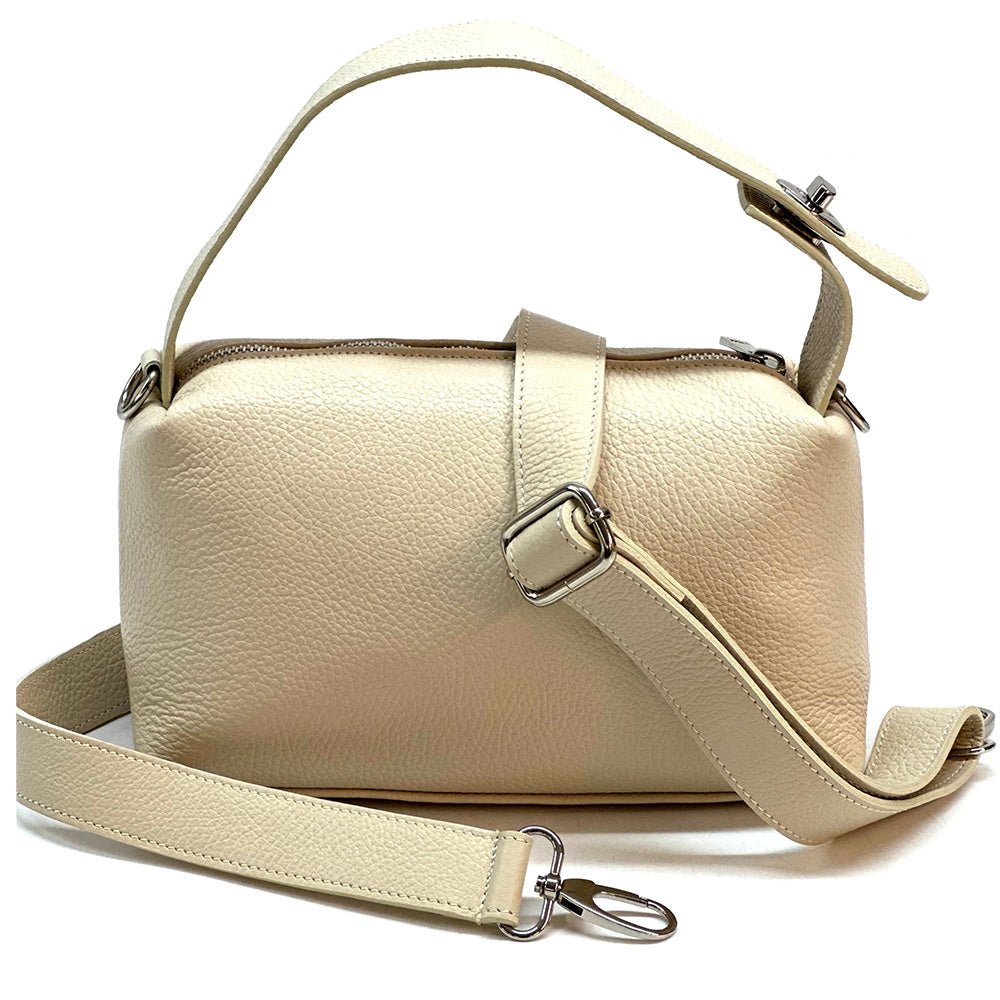 Italian Leather Handbag - Tarsilla Structured Elegance - Leather Italiano