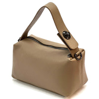 Italian Leather Handbag - Tarsilla Structured Elegance - Leather Italiano