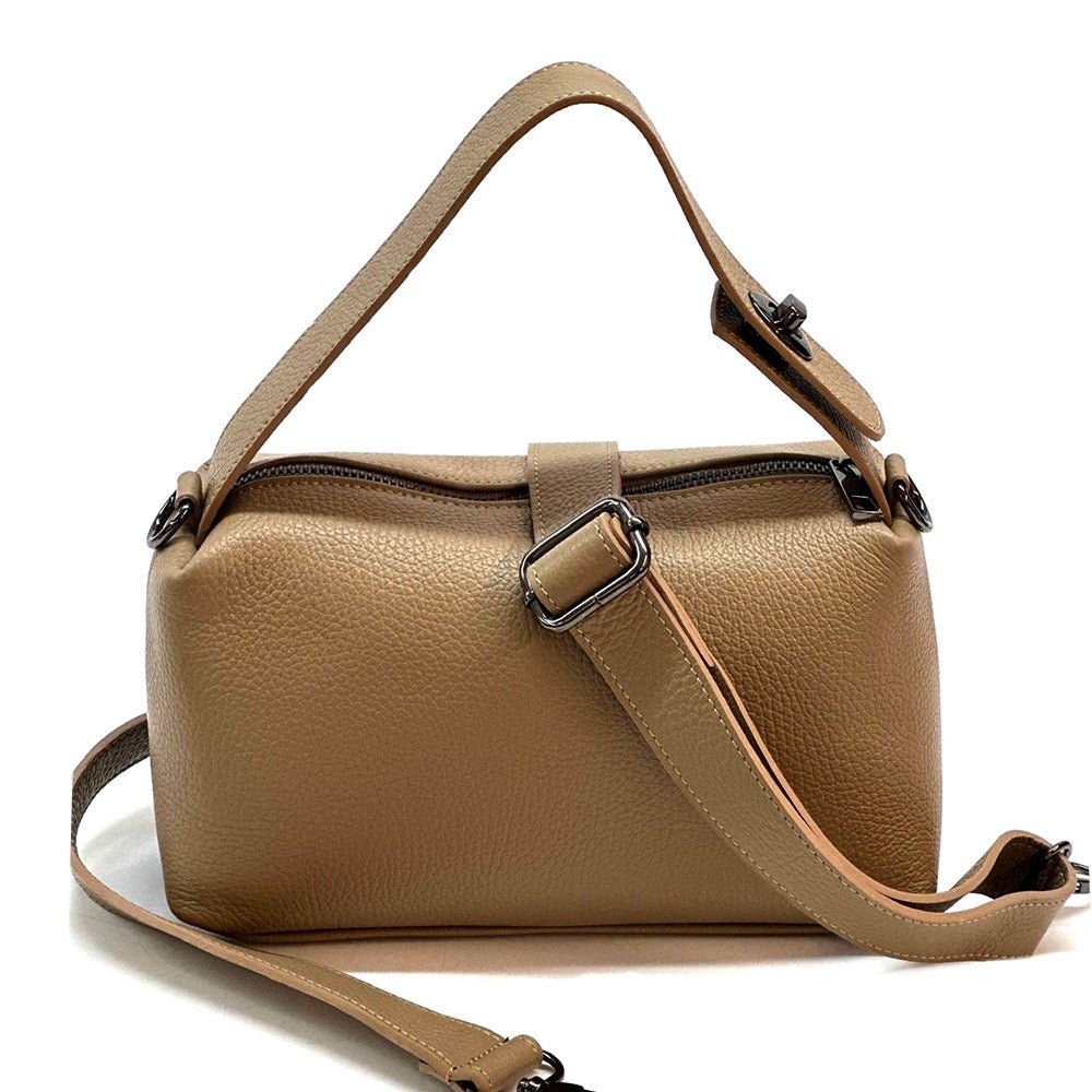 Italian Leather Handbag - Tarsilla Structured Elegance - Leather Italiano