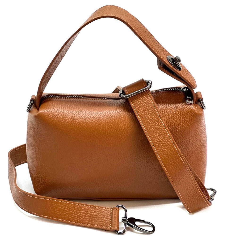 Italian Leather Handbag - Tarsilla Structured Elegance - Leather Italiano