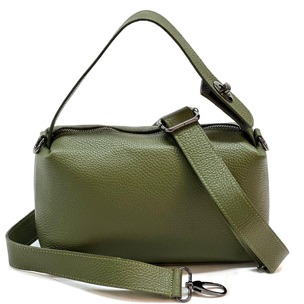 Italian Leather Handbag - Tarsilla Structured Elegance - Leather Italiano