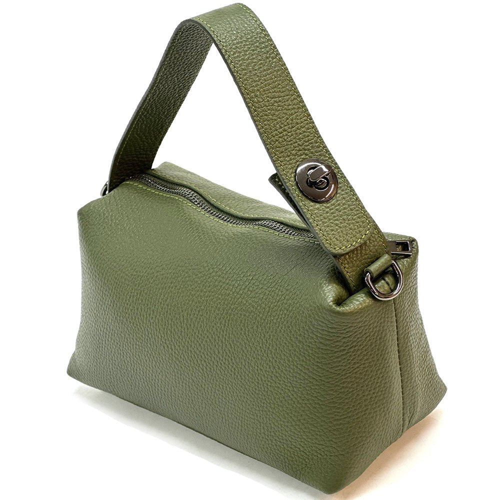 Italian Leather Handbag - Tarsilla Structured Elegance - Leather Italiano