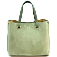 Italian Suede Leather Tote Bag - Aurelia Spacious Elegance - Leather Italiano