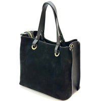 Italian Suede Leather Tote Bag - Aurelia Spacious Elegance - Leather Italiano