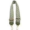 Jacquard Shoulder Strap – Tribal - Inspired Design - Leather Italiano