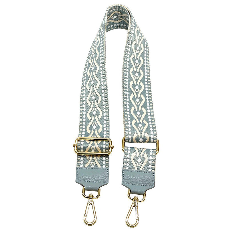 Jacquard Shoulder Strap – Tribal - Inspired Design - Leather Italiano