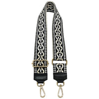 Jacquard Shoulder Strap – Tribal - Inspired Design - Leather Italiano