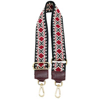 Jacquard Shoulder Strap – Tribal - Inspired Design - Leather Italiano
