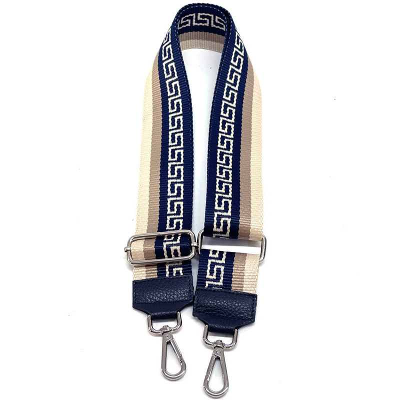 Jacquard Shoulder Strap – Tribal - Inspired Design - Leather Italiano