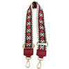 Jacquard Shoulder Strap – Tribal - Inspired Design - Leather Italiano