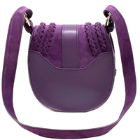 Lauren Italian Suede & Leather Cross - Body Bag | Handmade Florentine Saddle Bag - Leather Italiano