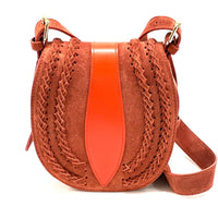 Lauren Italian Suede & Leather Cross - Body Bag | Handmade Florentine Saddle Bag - Leather Italiano