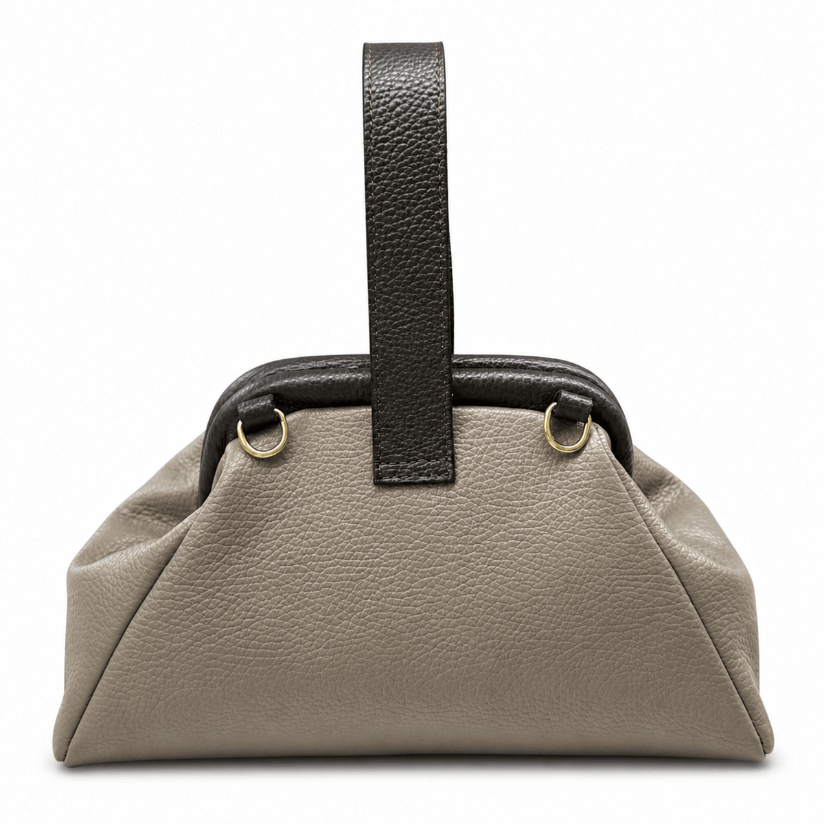 Lavinia Italian Leather Frame Shoulder Bag - Leather Italiano
