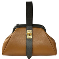 Lavinia Italian Leather Frame Shoulder Bag - Leather Italiano