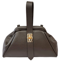 Lavinia Italian Leather Frame Shoulder Bag - Leather Italiano