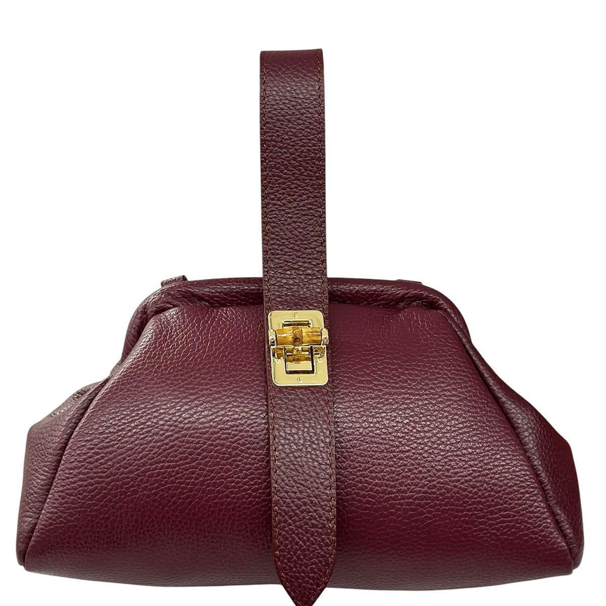 Lavinia Italian Leather Frame Shoulder Bag - Leather Italiano