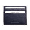 Leather Credit Card Holder w/ Window - Slim Italian - Leather Italiano