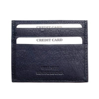 Leather Credit Card Holder w/ Window - Slim Italian - Leather Italiano