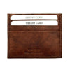 Leather Credit Card Holder w/ Window - Slim Italian - Leather Italiano