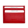 Leather Credit Card Holder w/ Window - Slim Italian - Leather Italiano