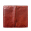 Lecce Dark Brown Men's Long Leather Wallet - Back View