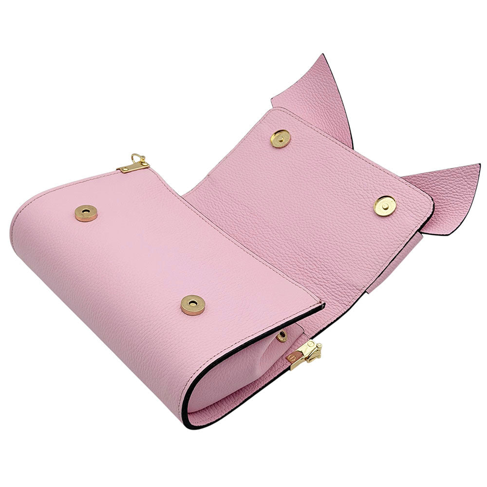 Liorenza Bow Cow Leather Crossbody Bag - Leather Italiano