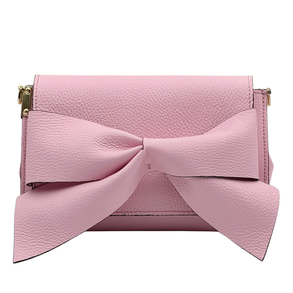 Liorenza Bow Cow Leather Crossbody Bag - Leather Italiano