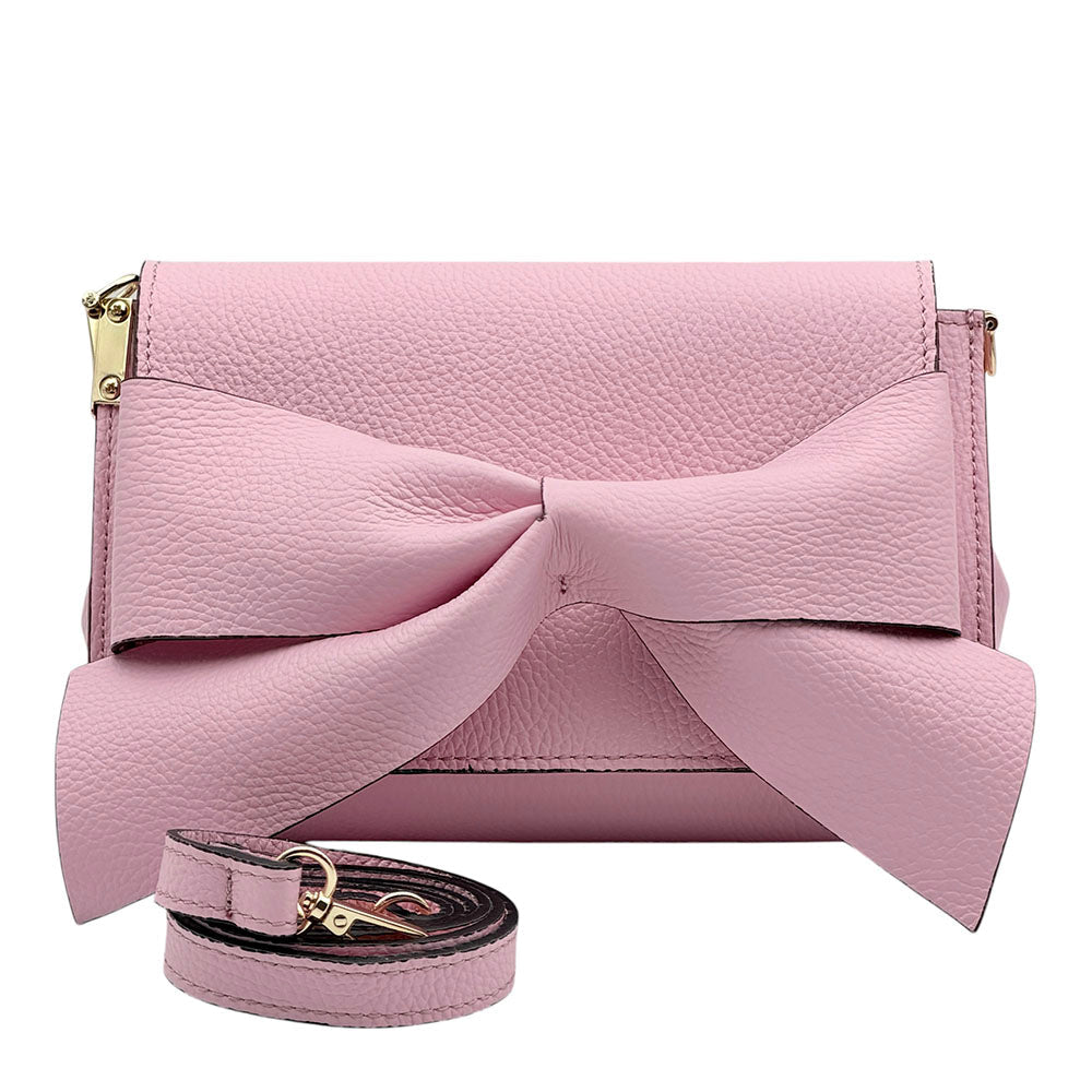 Liorenza Bow Cow Leather Crossbody Bag - Leather Italiano
