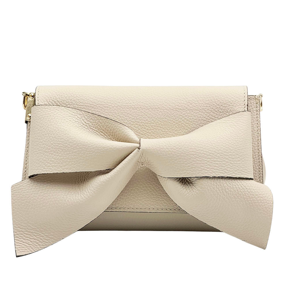 Liorenza Bow Cow Leather Crossbody Bag - Leather Italiano