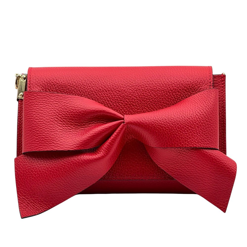 Liorenza Bow Cow Leather Crossbody Bag - Leather Italiano