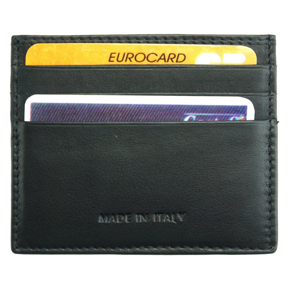 Lisa S calf - skin leather card holder - Leather Italiano