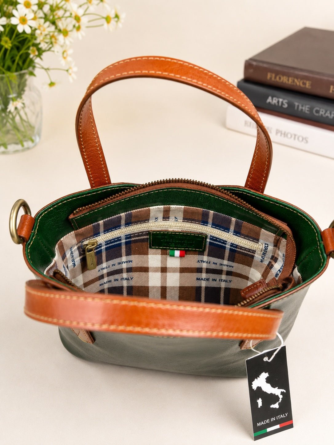 Liviana Hand-Dyed Italian Leather Bag - Leather Italiano