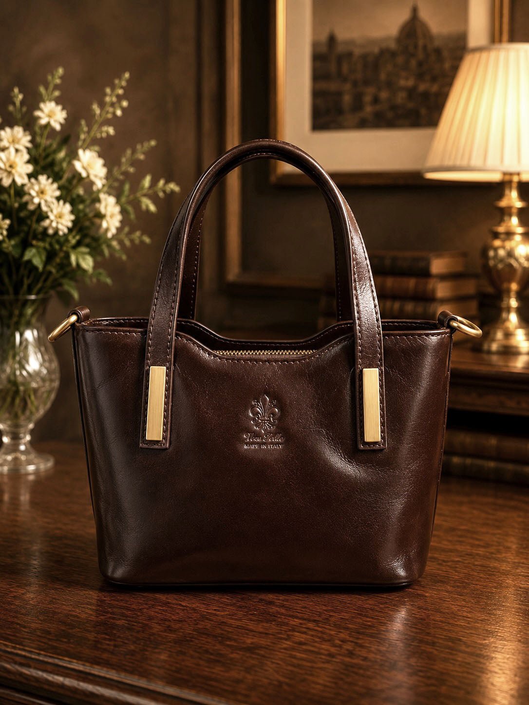 Liviana Hand-Dyed Italian Leather Bag - Leather Italiano