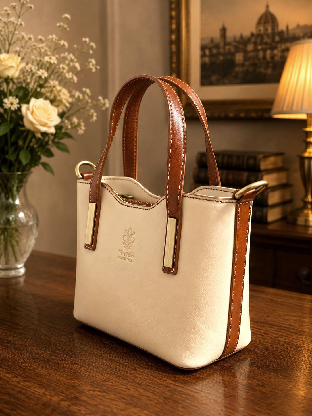 Liviana Hand-Dyed Italian Leather Bag - Leather Italiano